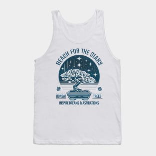 Dreams Reaching for the Cosmos: Bonsai as a Beacon of Inspiration Tank Top